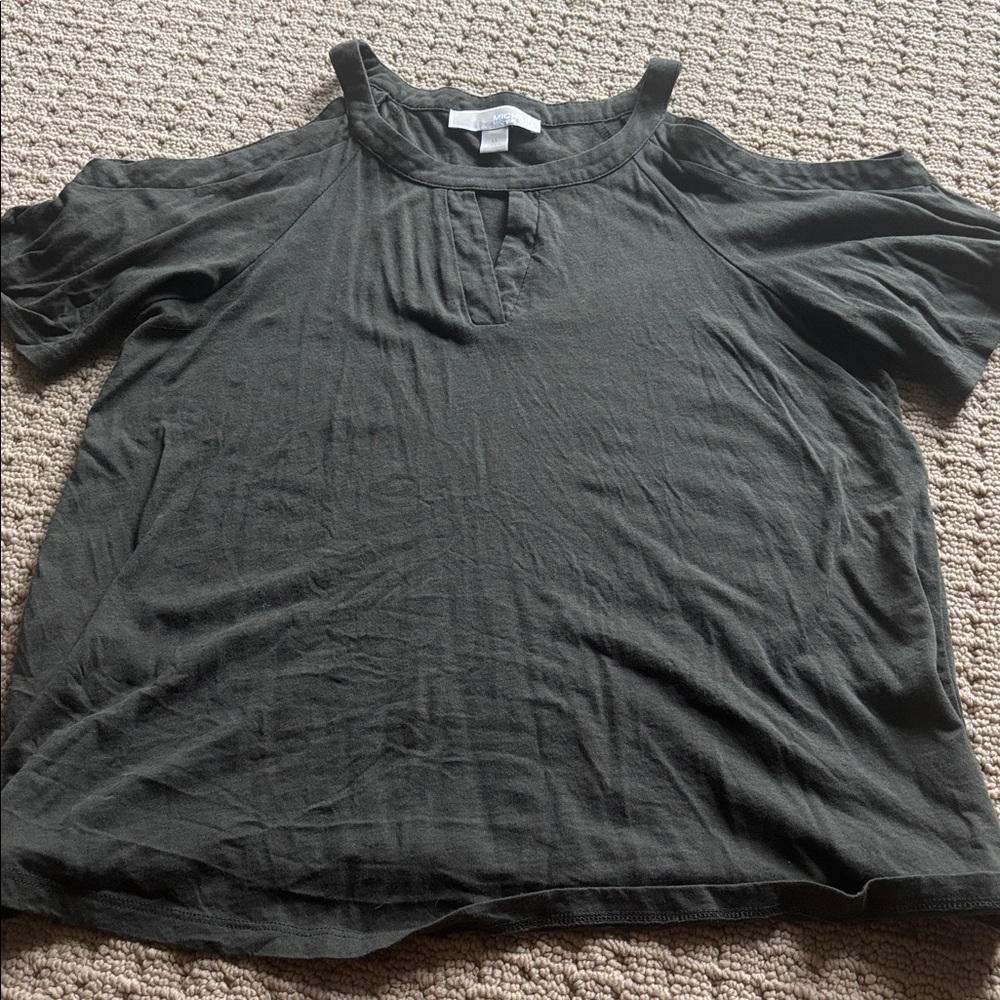 Michaels Charcoal Cold Shoulder Top